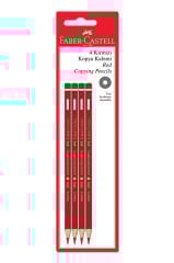 Faber Castell 4'lü Kırmızı Kopya Kalemi