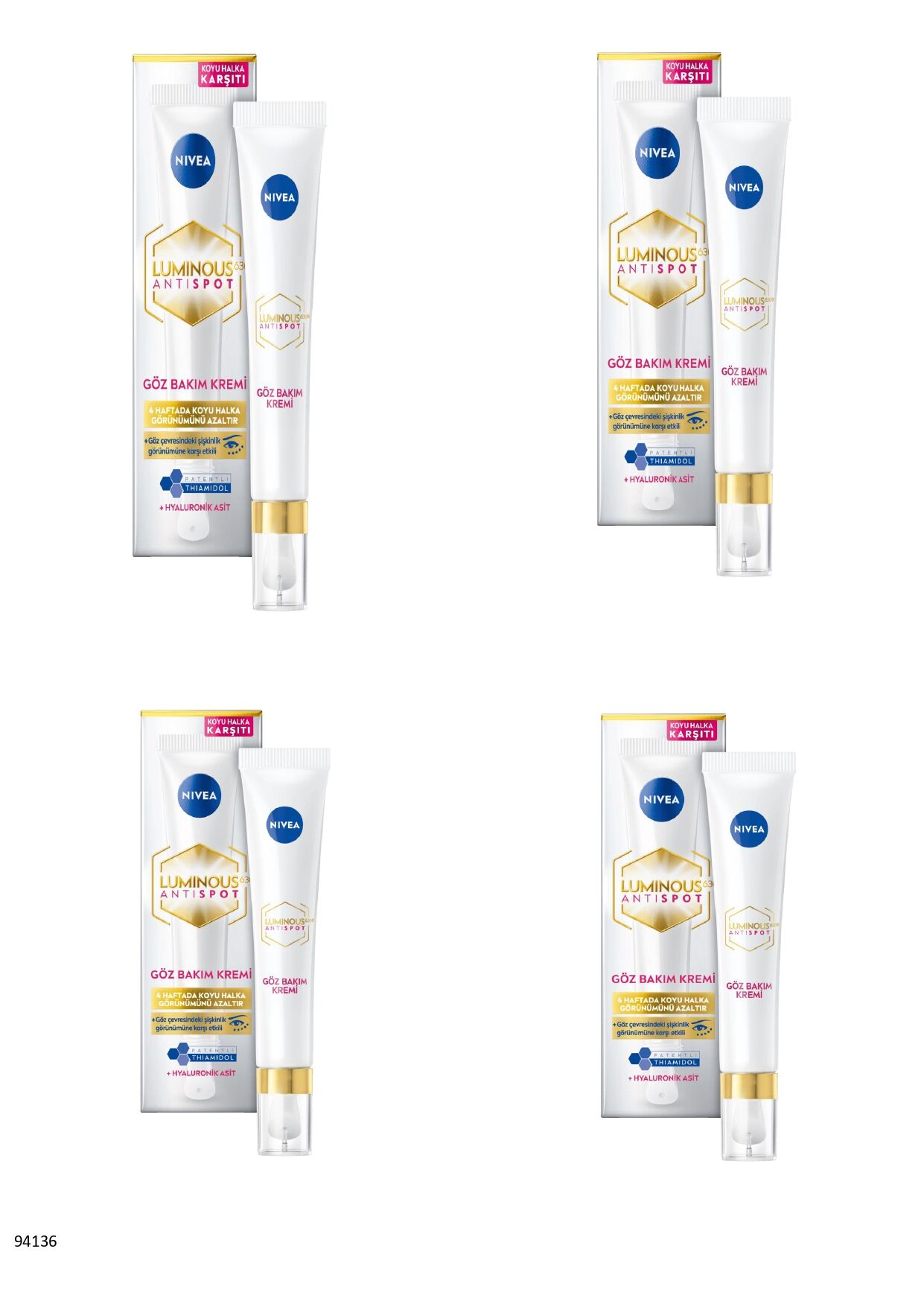 94136 LUMINOUS630® Koyu Halka Karşıtı Göz Bakım Kremi  4 ADET