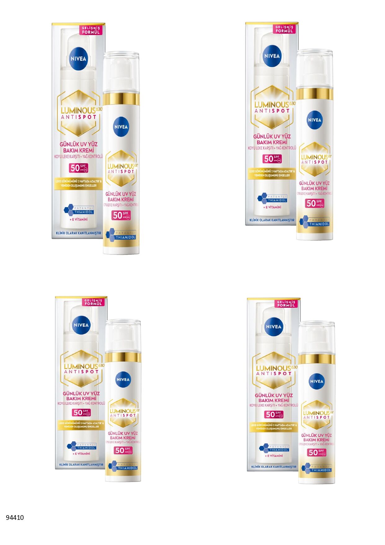 94410 LUMINOUS630® GÜNLÜK UV YÜZ BAKIM KREMİ SPF50  4 ADET