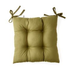 Soft Carre Sandalye Minderi - Haki - 40x40 cm