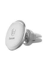 Baseus Magnetic Air Vent Oversaes Mıknatıslı ve Kablo Tutuculu Araç İçi Telefon Tutucu-Frost Gri