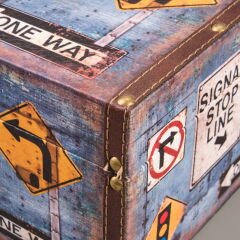 Stop Ahşap Kutu - Renkli - 30x20x14 cm