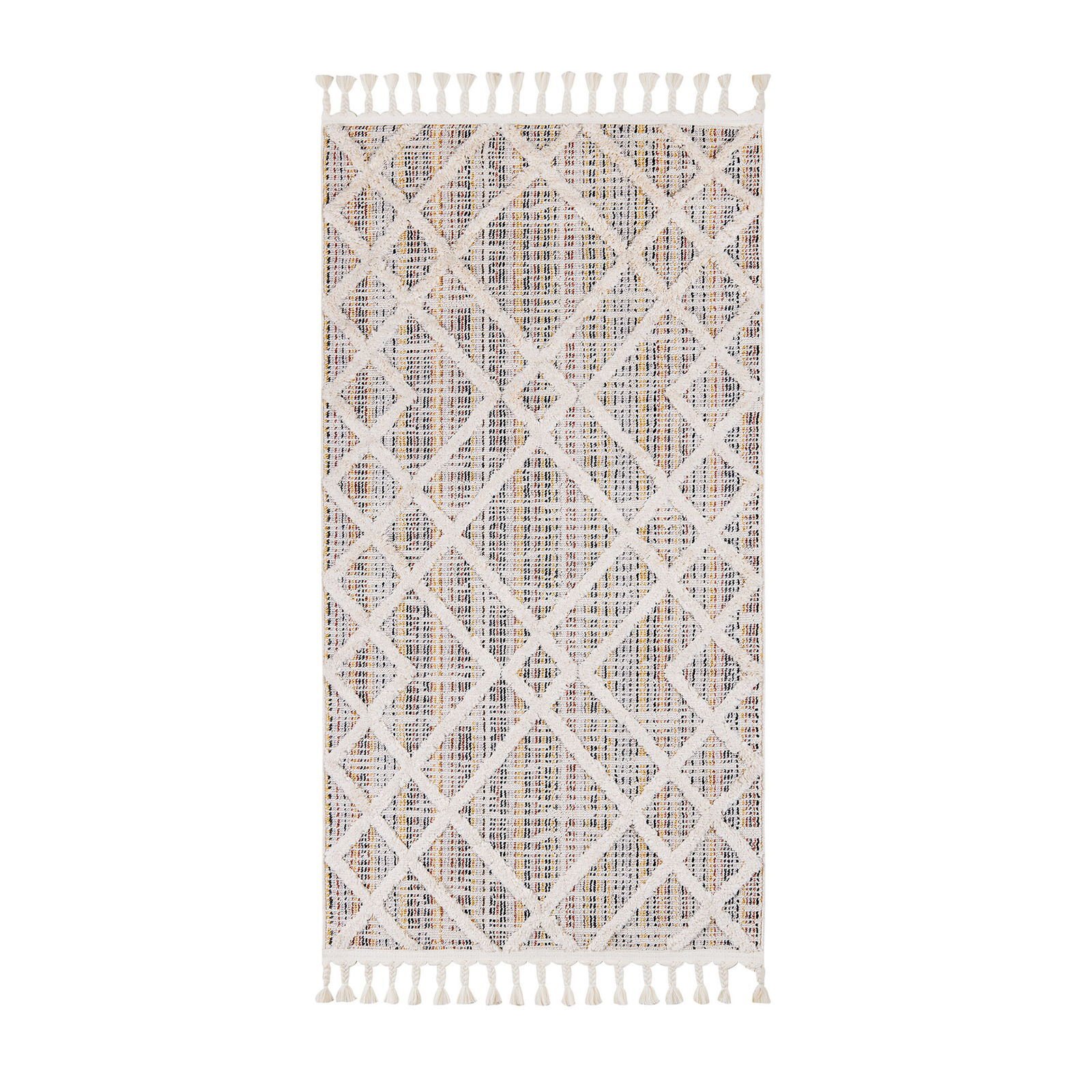 Soft Terazzo Cream Makine Halısı - Bej - 80x150 cm