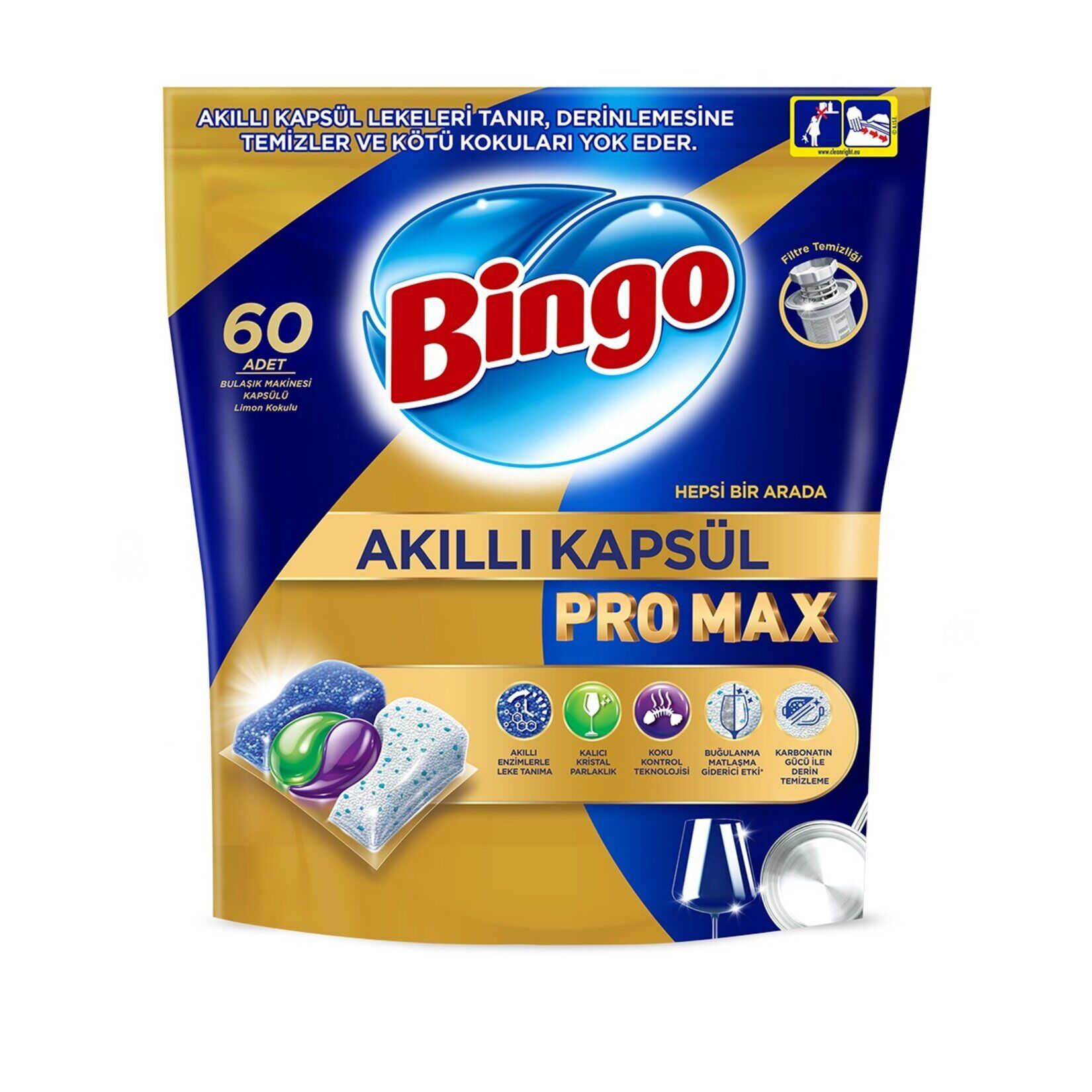 Bingo Akıllı Kapsül Pro Max Limon Kokulu 60'lı 822 G