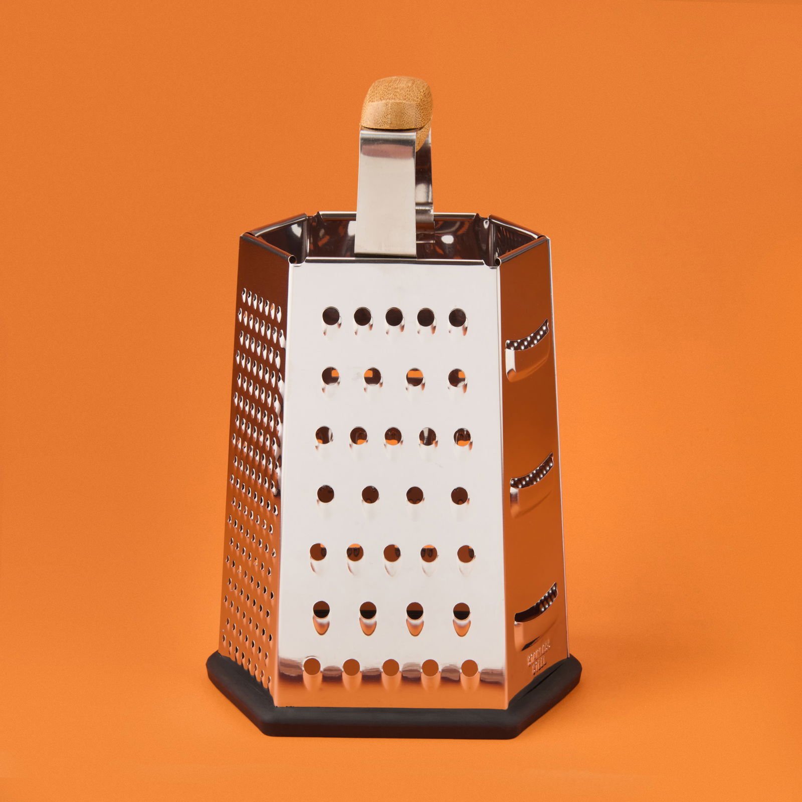 Aitutaki 6 Yönlü Çelik Rende - Gri / Siyah - 18 cm