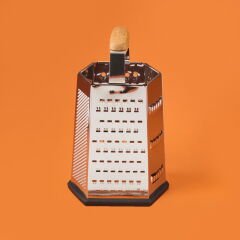 Aitutaki 6 Yönlü Çelik Rende - Gri / Siyah - 18 cm