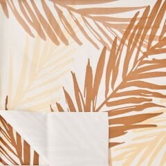 Time Yaprak Desenli Pvc Masa Örtüsü - Renkli - 140x140 cm