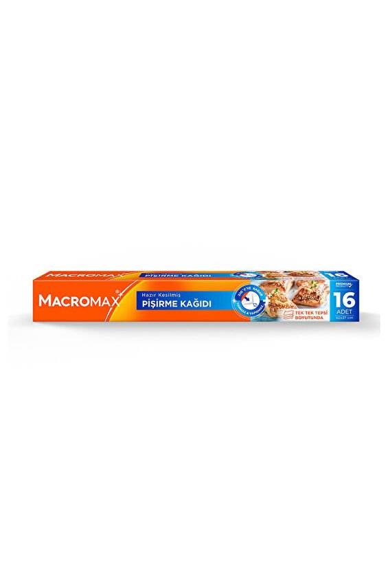 Macromax Pişirme Kağıdı 16 Lı Kesilmiş