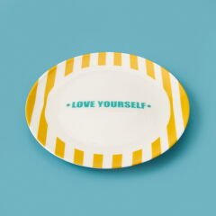 Kitchen Love Yourself Tatlı Tabağı - Sarı - 19 cm