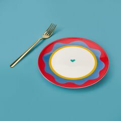 Kitchen Granny Tatlı Tabağı - Kırmızı / Yeşil - 19 cm