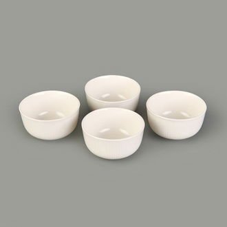 Bade 4'lü Porselen Çerezlik - Beyaz - 8 cm