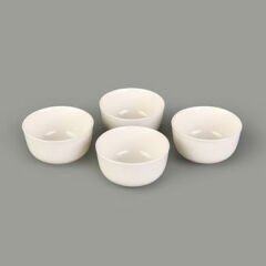 Bade 4'lü Porselen Çerezlik - Beyaz - 8 cm