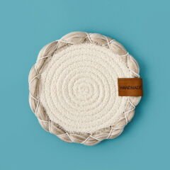 Soft Laetus Bardak Altlığı - Ekru / Bej - 13x13 cm