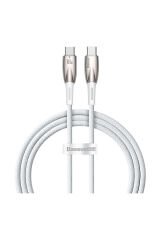 Baseus Glimmer 100W Type-C to Type-C Kablo 1m.-Beyaz