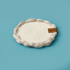 Soft Laetus Bardak Altlığı - Ekru / Bej - 13x13 cm