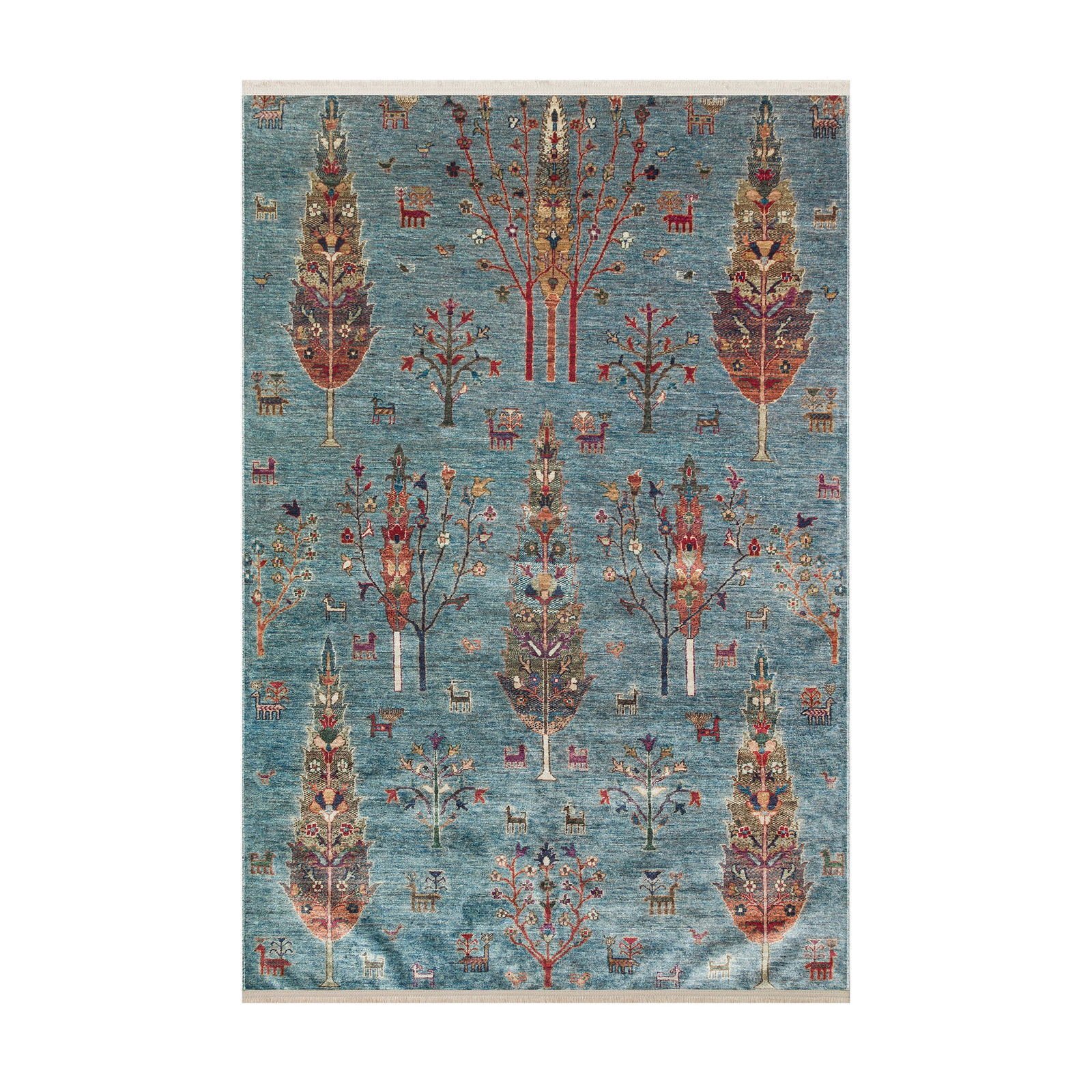 Halı Antique Aqua Makine Halısı - Mavi - 160x230 cm