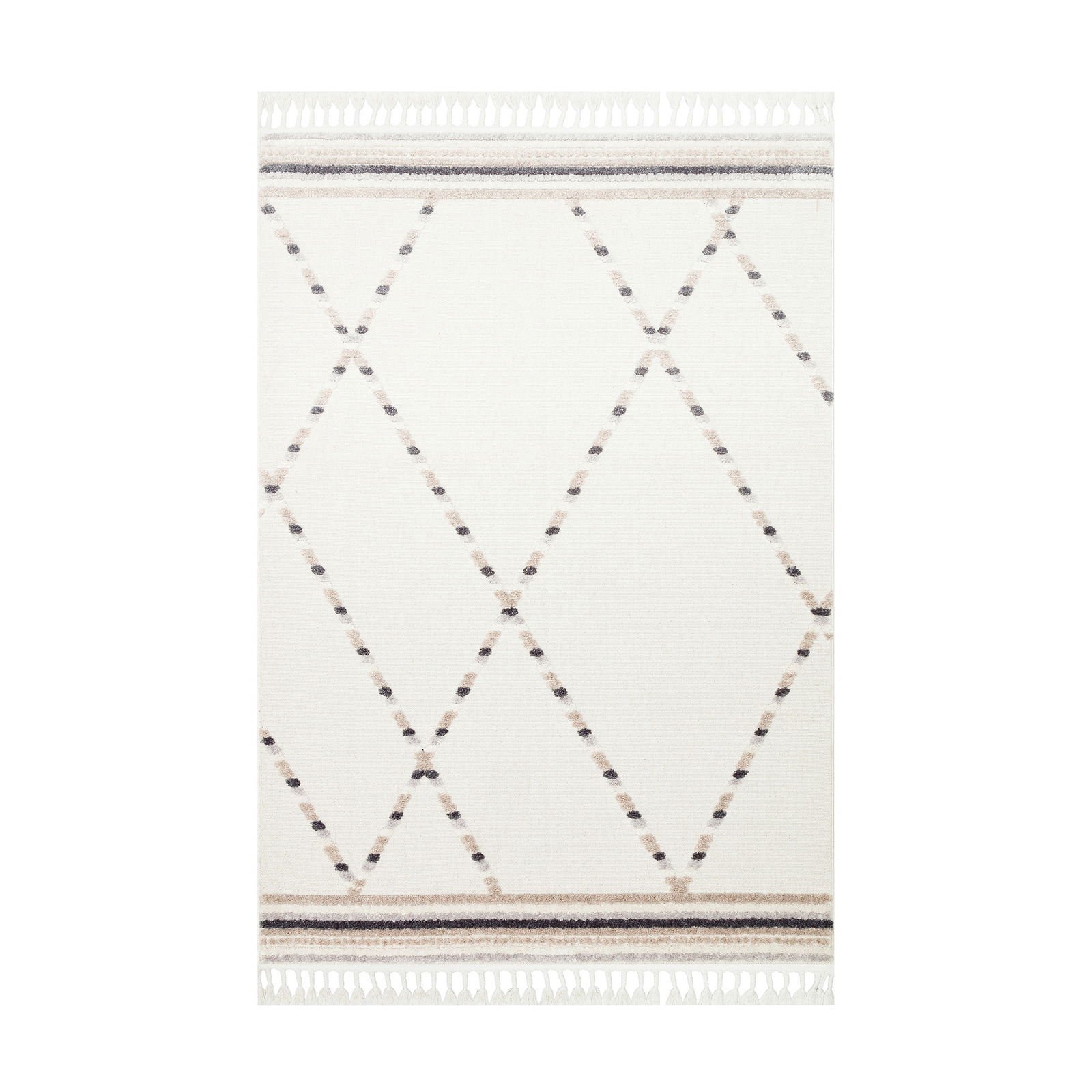 Halı Terazzo White Beige Makine Halısı - Bej - 160x230 cm