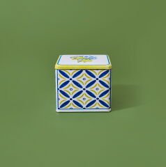Limon Desenli Kare Kutu - Renkli - 14 cm