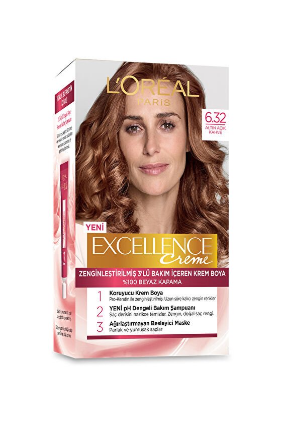 Excellence Saç Boyası 6.32 Altın Açık Kahve