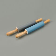 Ahşap Saplı Silikon Merdane - Asorti - 46 cm