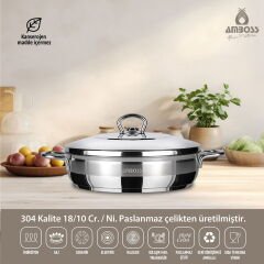 Saphire Karnıyarık Tenceresi - Inox - 24 cm