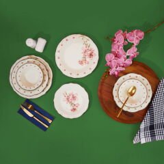 Kitchen Camellia 24 Parça Yemek Takımı - Renkli