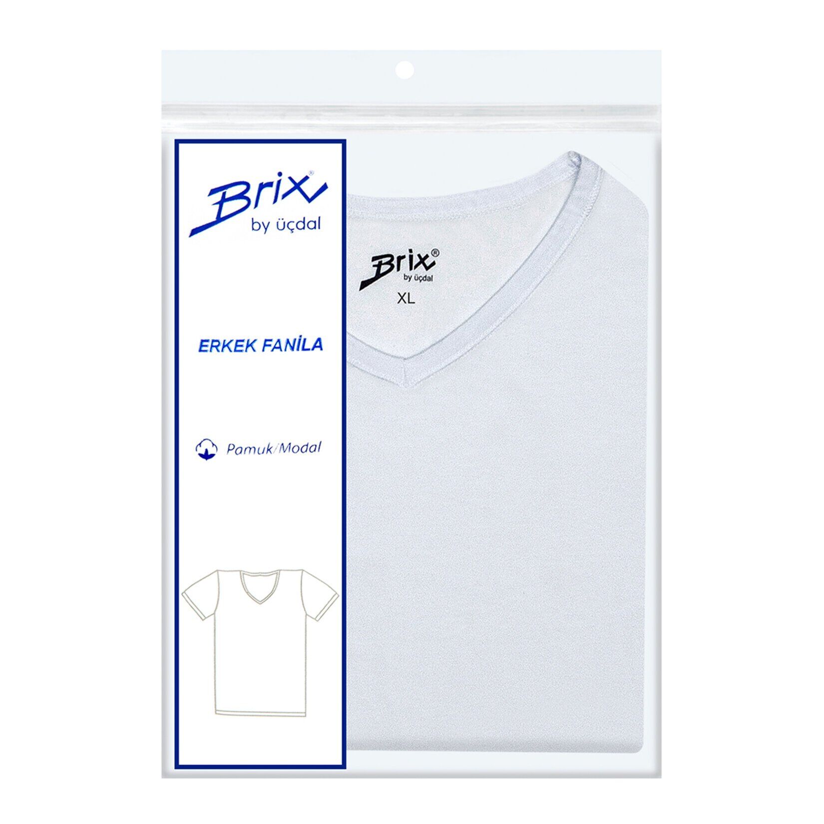 Brix Modal Erkek V Yaka Fanila XL