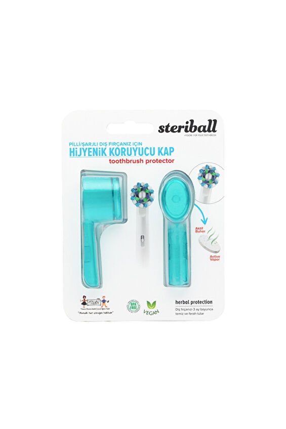 Steriball Şarjlı Diş Fırçası Koruma Kabı 2'li Turkuaz