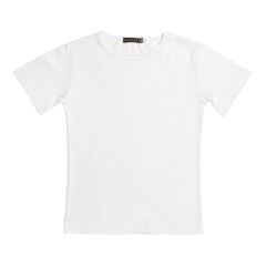 Kafkame Fitilli Kadın Tshirt Beyaz S - XL