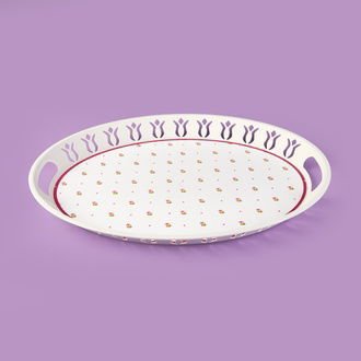 Kitchen Çıtır Çiçek Tepsi - Renkli - 50x38 cm