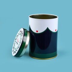 Amore Yuvarlak Tekli Metal Kutu - Renkli - 900 ml