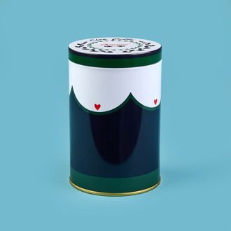 Amore Yuvarlak Tekli Metal Kutu - Renkli - 900 ml