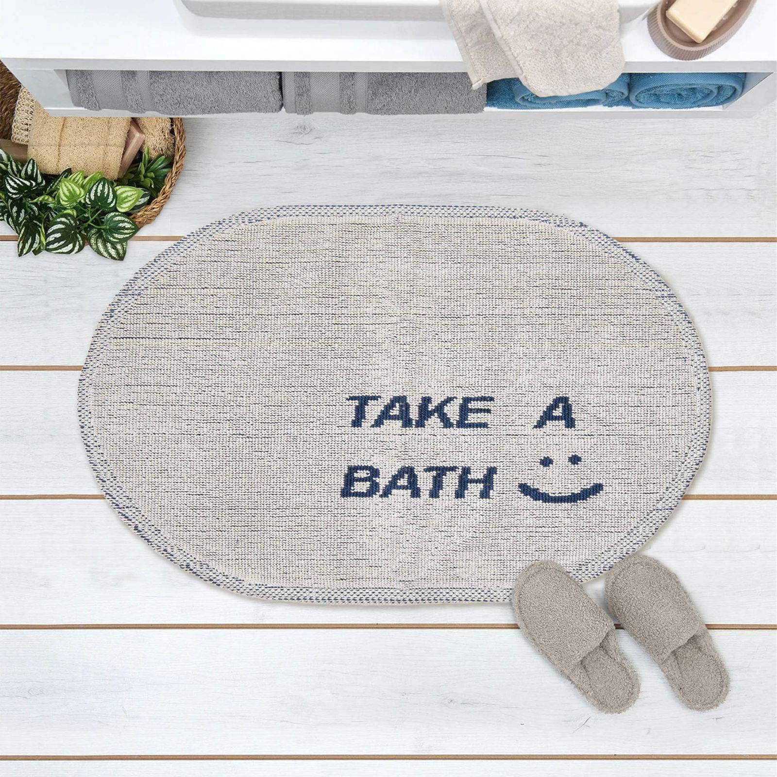 Soft Take A Bath Banyo Paspası - Ekru - 50x80 cm
