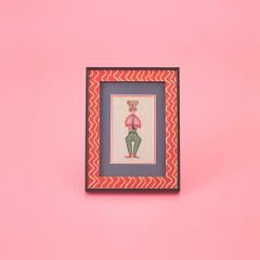 Deco İnstrumentistas Çerçeve - Turuncu / Beyaz- 15x21 cm