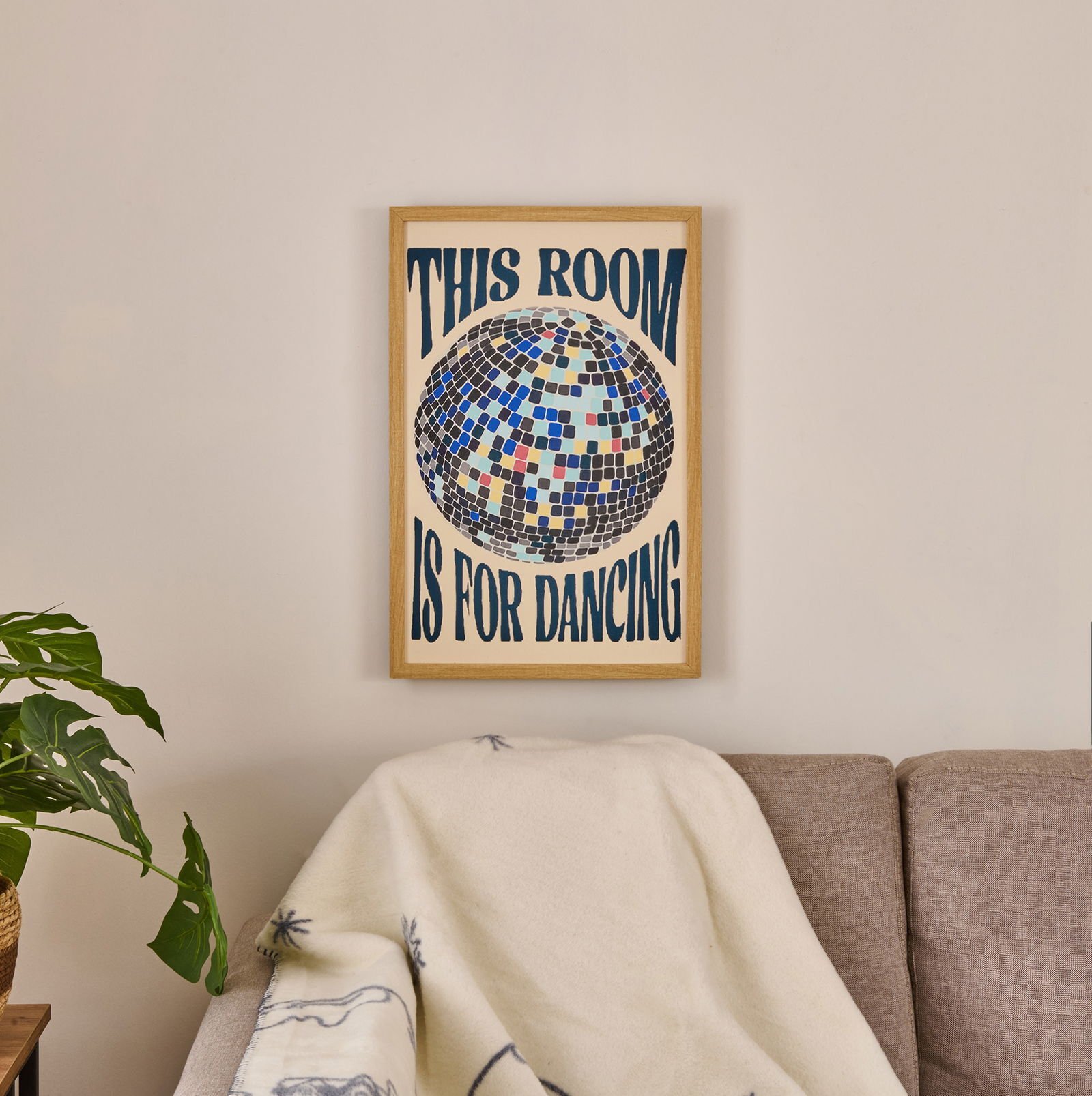 Deco This Room Is For Dancing Pano Tablo - Renkli - 40x60 cm