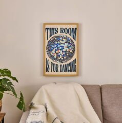 Deco This Room Is For Dancing Pano Tablo - Renkli - 40x60 cm