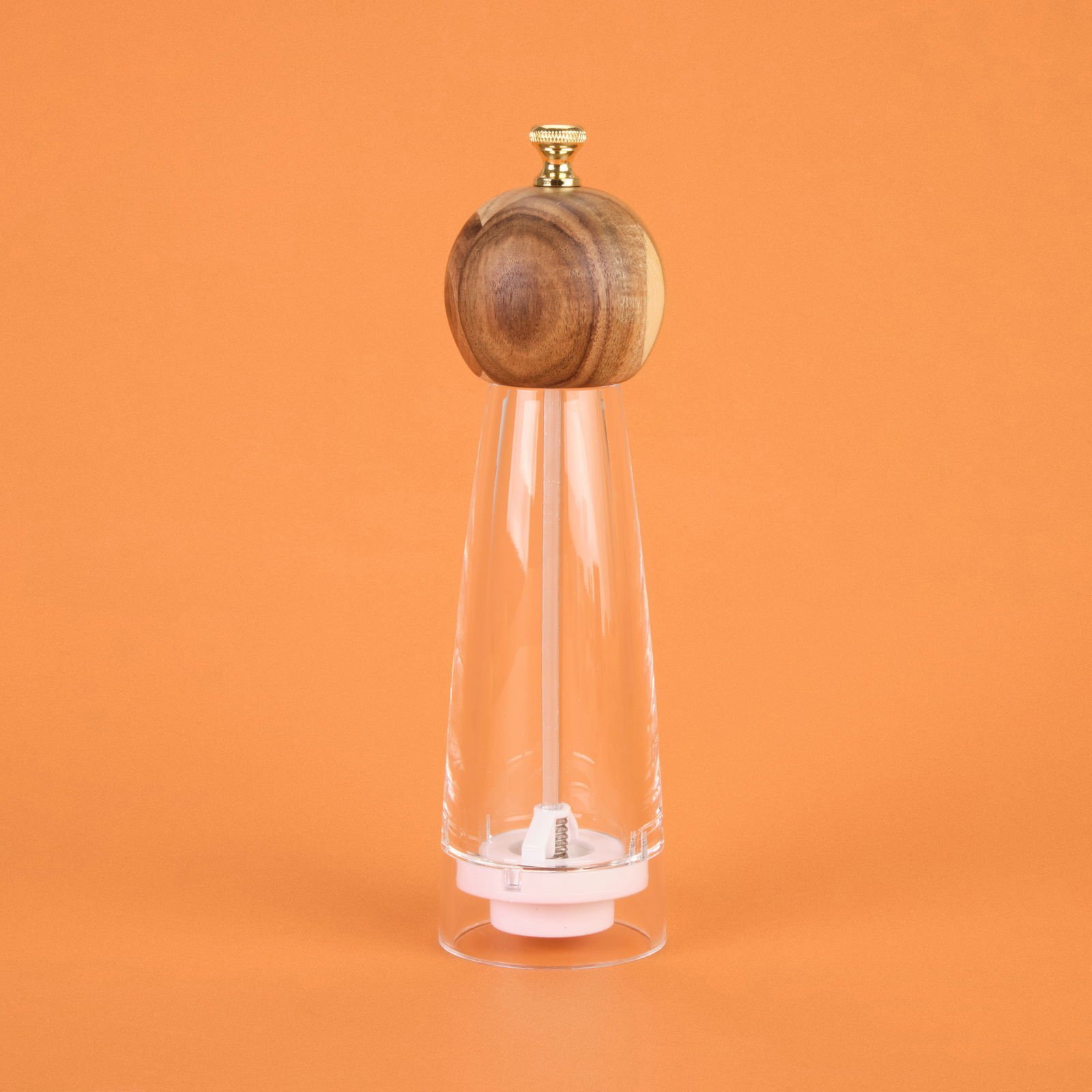 Akrilik Tuz Karabiber Öğütücü - Açık Kahverengi - 24 cm