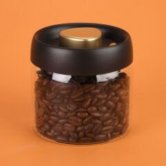 Frasco Vakumlu Saklama Kavanozu - Şeffaf / Siyah - 500 ml