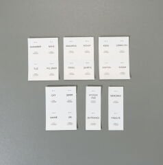 Atölye Model Şeker 20'li Kavanoz Etiketi - Beyaz / Siyah