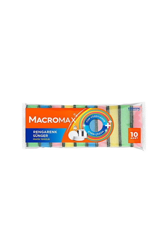 Macromax Sünger Rengarenk 10 Lu