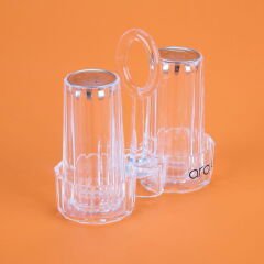 Akrilik Tuzluk Seti - Şeffaf - 7 cm