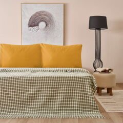 Soft Verda Çift Kişilik Pike - Yeşil - 200x220 cm