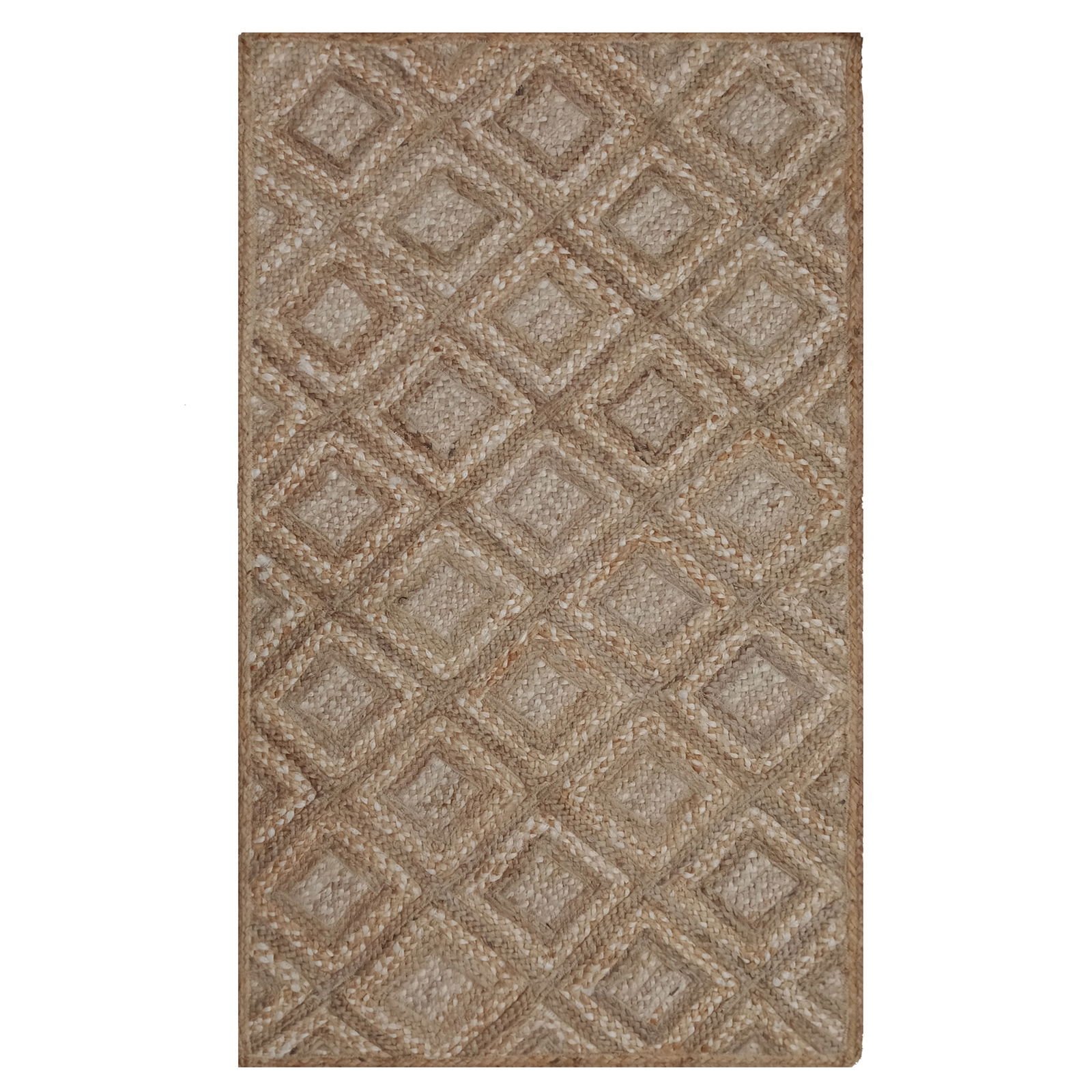 Home ET122 Bolero Jüt Örgü Halı - Natürel - 80x150 cm