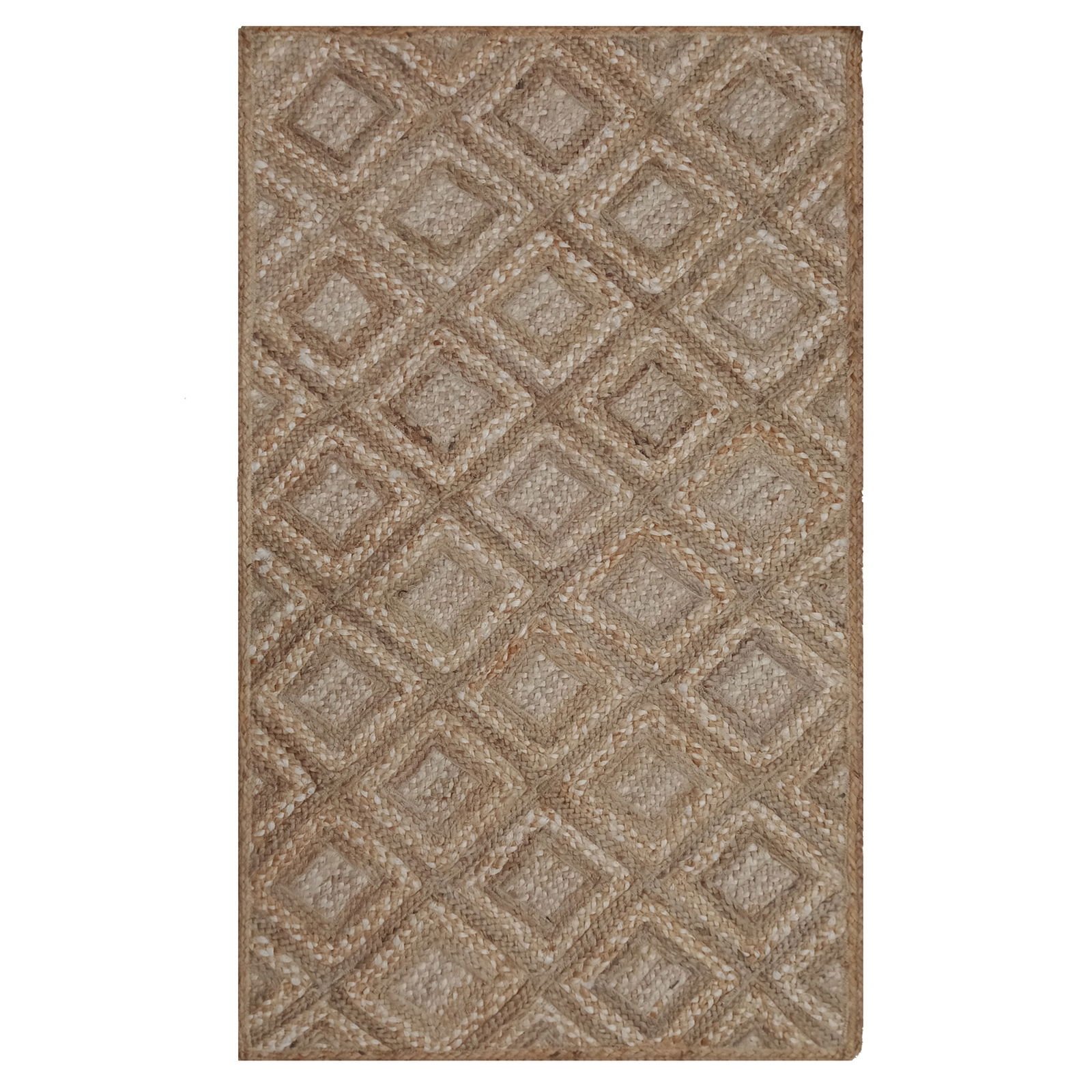 Home ET120 Bolero Jüt Örgü Halı - Natürel - 120x180 cm