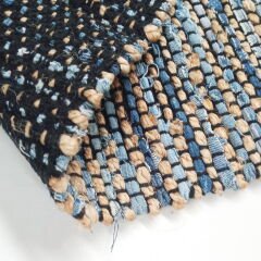 Home ET101 Etna Jüt Örgü Halı - Denim - Renkli - 80x140 cm