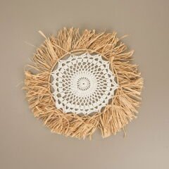 Deco Boho Dekoratif Süs - Bej - 40 cm