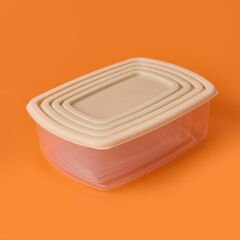 4'lü Plastik Saklama Kabı - Asorti