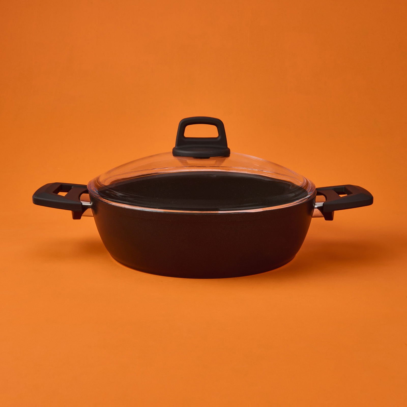 Milas Basık Tencere - Siyah - 26 cm