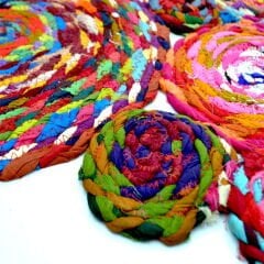 Home Y13 Bolero Örgü Halı - Renkli - 120x120 cm