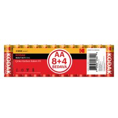 Kodak Çinko Karbon Kalem Pil Shrink AA  8+4